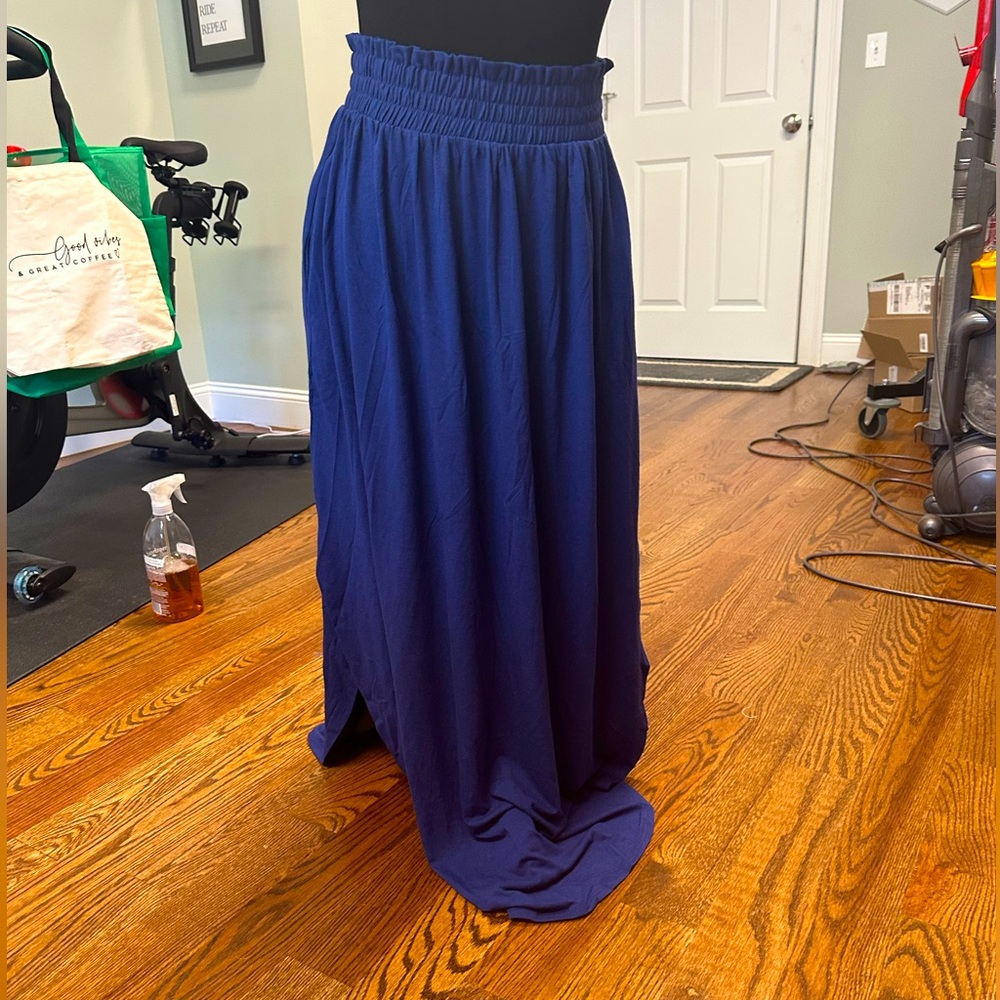 Navy maxi skirt